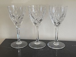 St Louis Saint-Louis Crystal 3 Chantilly Pattern 7 3/4&quot; Tall Goblet Glas... - £155.76 GBP