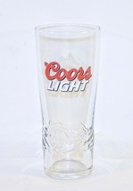Tall  Coors Light 3D Embossed Mountains Beer Clear Glass Collectible - £9.35 GBP