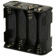 2 PACK BATTERY HOLDERS FOR 8 x AA-CELL (WITH 9 VOLT SNAP TERMINALS) - £6.72 GBP