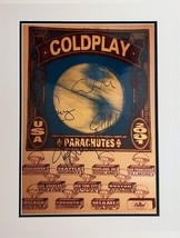 ColdPlay Original Autographs on Small Reproduction Poster Museum Framed - £466.47 GBP