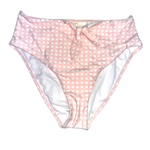 GB Gianna Bini High-Waist w/ Tie Bikini Bottoms | Pink White Check | Sz ... - $16.83