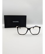 New Chanel CH3330 c.714 Square Eyeglasses Black &amp; Gold Frame - £150.35 GBP