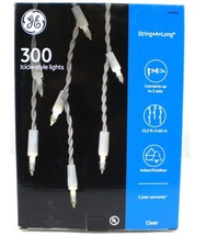 GE Icicle-Style Lights, String-A-Long, 300 Clear Lights Bulbs, 13.2&#39;, Indoor/Out - £14.90 GBP