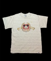 Vintage 90s Mickey Mouse Disney Gear For Sports Medium T Shirt Varsity Striped - £23.70 GBP