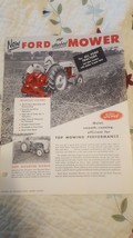 Vintage Ford 1956 Rear Attached Mower Flyer Sheet - £7.82 GBP