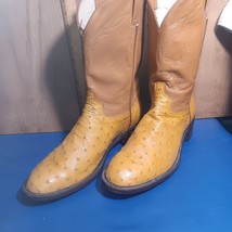 cowboy boots  Mens 12 D  Cowtown Caramel Brown Ostrich  item:p063 - $243.10