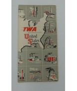 1956 TWA United States Air Routes Map brochure, maps, 8 pages, VINTAGE - €21,64 EUR