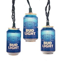Kurt Adler 10-Light Bud Light Beer Can Light Set - £34.77 GBP