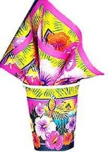 Luau Hibiscus Flower Parrot Beach 9 oz Cups 8 ct Hot Cold Paper Party - £2.54 GBP