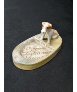 VERY RARE Early 1900s Champagne Lanson Reims Jack Russell Dog Adv. Ashtray  - $359.03 MXN