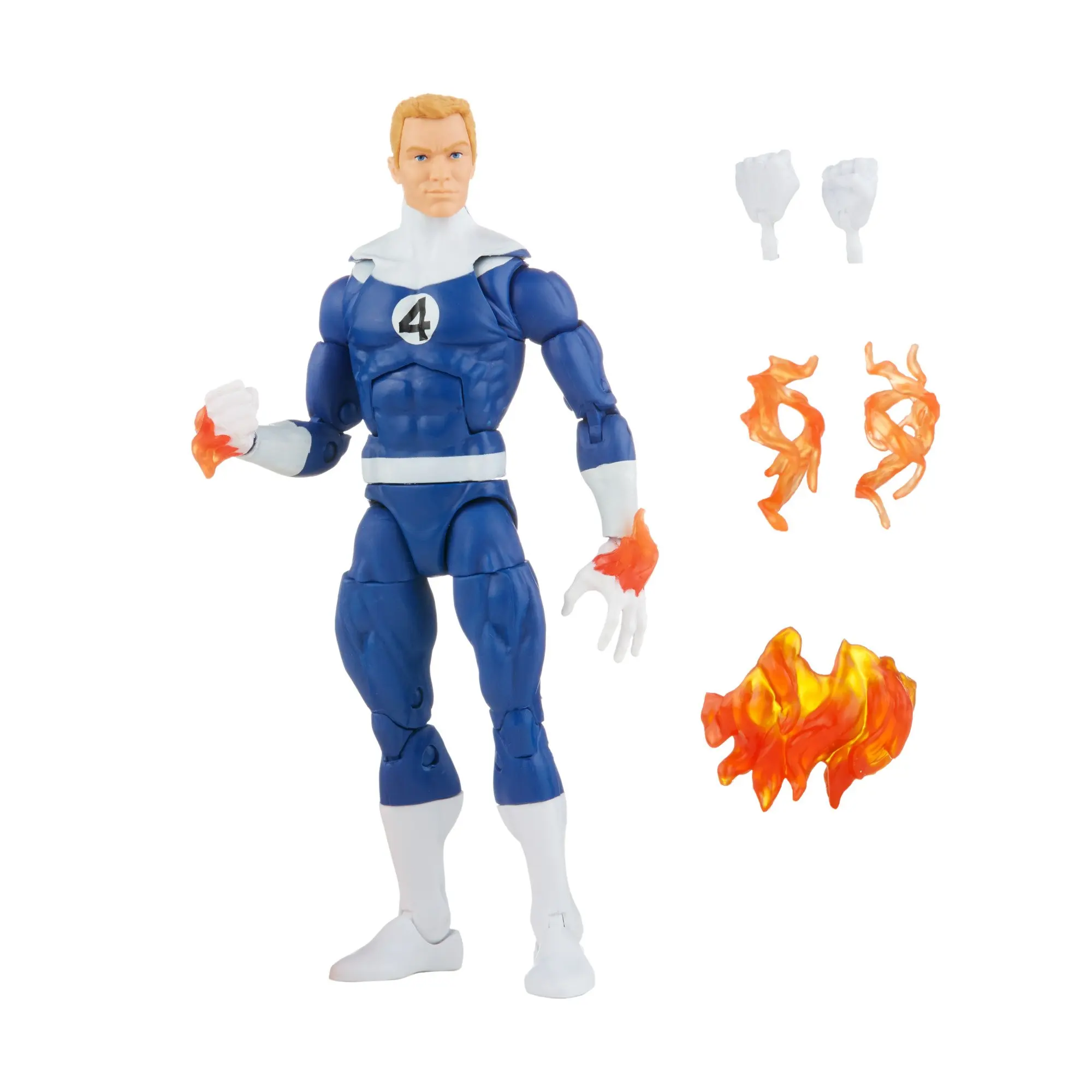 Marvel Legends Fantastic Four Retro Wave Human Torch 6&quot; Loose Action Figure - £32.25 GBP