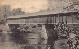 Newbury Vermont~Old Covered Bridge Over Connecticut RIVER-1946 Photo Postcard - £7.55 GBP