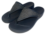 Crocs Womens Monterey Diamante Wedge Flip Flop Flops Sandals Black Size ... - £27.07 GBP