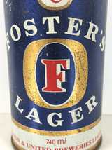 Foster's Vintage Original Large Steel Beer Can 740ml Blue Gold White - $4.84