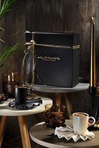 LaModaHome Double Color Collection Adora Coffee Set Black &amp; Cream Espresso Coffe - £69.24 GBP