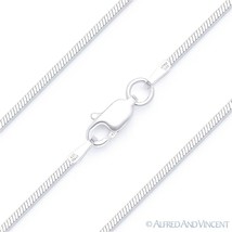 1mm 4-Sided Box-Snake Link Italian Chain Necklace in .925 Italy Sterling Silver - £18.67 GBP+