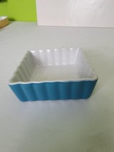 Housewares International Mini Square Fluted Baking Dish Blue White - $23.76