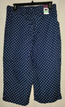 New Womens Gloria Vanderbilt Navy W/ Polka Dots Capri Pant W/ Pockets Size Pl - £22.11 GBP