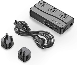Universal Travel Adapter 220V to 110V Voltage Converter with 6A 4 Port USB Charg - £60.27 GBP
