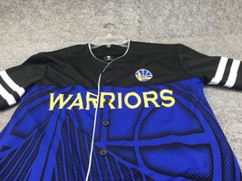 Golden State Warriors Shirt Mens Small Jersey Warm Up NBA Basketball Button Up . - £11.62 GBP