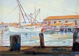 Henri Pierre Portier (1914-1977) Listed Canadian Artist Maritime Watercolor - £94.92 GBP