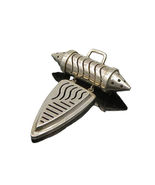 DESIGNER 925 Silver  Vintage Shiny Cutout Pattern Pointed Pendant  PT19567 - $160.99