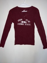 Arizona State Sun Devils Womens Medium Maroon Long Sleeve Shirt - £9.13 GBP