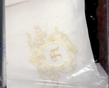 Vintage Bucilla Stamped Monogram Pair of Standard Pillowcases Cross Stitch - $15.00