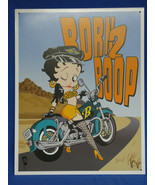Betty Boop Born To Boop Sexy Motorcycle Mama Metal Sign Large 12.5x16 NE... - £20.65 GBP