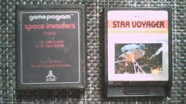 Lot of 2 Atari 200 Video Games (Space Invaders, Star Voyager) - £10.14 GBP