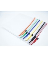 Office A4 Mesh Zipper Pouch Waterproof Plastic Document Safe 6 Pk Multic... - £8.22 GBP