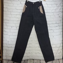 Panhandle Slim Vintage Jeans Jr Size 3 Black 100% Cotton Western Wear  - $49.49