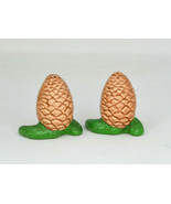 Vintage Ceramic Pine Cones Novelty Salt And Pepper Shakers  - £10.18 GBP