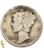 1921 Silver Mercury Dime 10C (Very Good, VG Condition) - $1,294.08 MXN