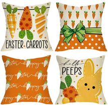 Fjfz Easter Gnome Throw Pillow Covers 18x18 Set of 4 Orange Bunny Carrot - €6,07 EUR Fjfz Easter Gnome Throw Pillow Covers 18x18 Set of 4 Orange Bunny Carrot - €6,07 EUR