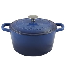 Crock Pot Artisan 5 Quart Round Enameled Cast Iron Dutch Oven in Sapphir... - $2,806.07 MXN