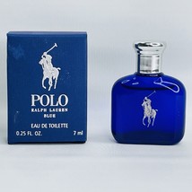 Polo Blue By Ralph Lauren Men’s Mini Travel Splash 0.25 oz/ 7 Ml New Cologne - £15.10 GBP