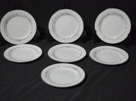 Vintage NORITAKE 6.25&quot; Dessert Plate ROSEPOINT Floral Platinum Trim - Se... - $498.99 MXN