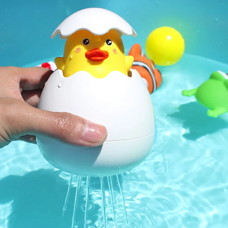 Play Baby Bathing Toy Play Cute Duck Penguin Egg Water Spray Sprinkler Bathroom  - £23.11 GBP