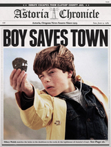1985 The Goonies Astoria Chronicle Boy Saves Town Mikey Sean Astin  - $3.22