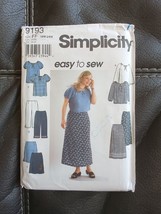 Simplicity 9193 Misses Top Pants Skirt Easy Sew Pattern SizeFF 18W-24W New Uncut - £10.62 GBP