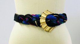 Vintage Doncaster Braided Grape Brass Fan Buckle Women 80s NWT SML Adjus... - $52.57