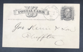 Antique 1880 R&amp;J Cummings &amp; Co Toledo Ohio Fancy Cancel US Postal Card Postcard - £11.96 GBP