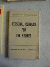 February 1949 US Army Book - Personal Conduct for the Soldier FM 21-41 - £14.79 GBP