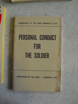 February 1949 US Army Book - Personal Conduct for the Soldier FM 21-41 - $18.81