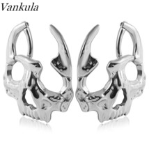 10PCS Stainless Steel Hypoallergenic Skull Plugs Ear Weight 6g Gauges Tunnels Pi - £73.04 GBP