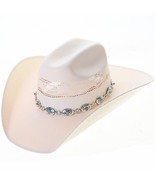 Navajo Sterling Silver TURQUOISE LINK HATBAND Hat Band Celebrity Style, ... - £433.96 GBP+