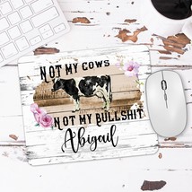 Rustic Farmhouse Desk Decor, Cow Mouse Pad, Country Girl Gifts, Cottage Office D - £11.18 GBP