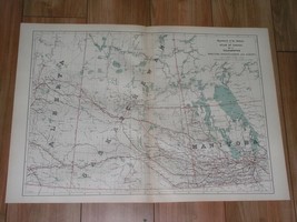 1906 Antique Map Of Saskatchewan Manitoba Alberta Telegraph / Canada - £21.98 GBP