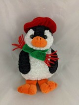 Penguin Plush 9 Inch Christmas Scarf Kuddle Me Toys Stuffed Animal toy - $9.95